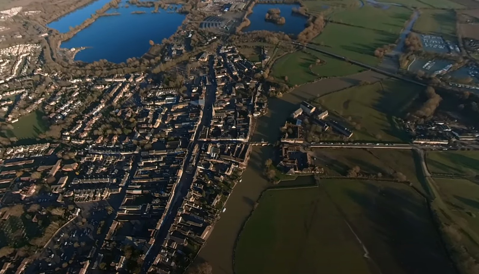 Aerial view of St Ives Cambridgeshire